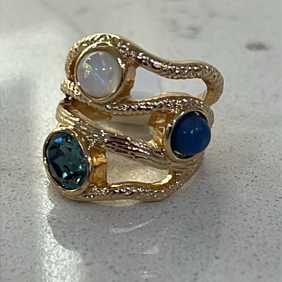 Park Lane Gold and Black Statement Ring - Picture 6 of 6